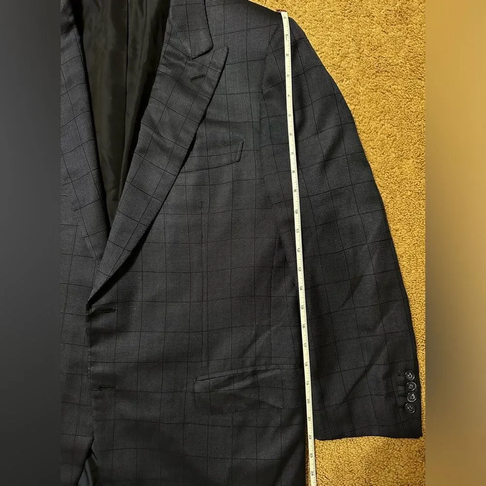 Brioni Blue Windowpane Jacket